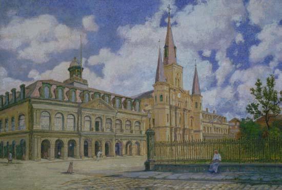 William Woodward Jackson Square oil painting image